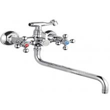 Смеситель  potato для ванны двуручный с длинным изливом