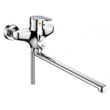 Смеситель potato универсальный с плоским прямым изливом  с  переключателем душа