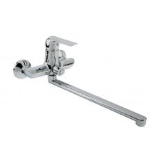 Смеситель универсальный с плоским и прямым изливом и переключателем для душа