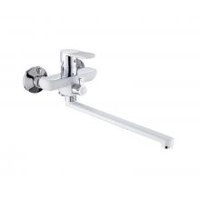 Смеситель универсальный с прямым плоским изливом и переключателем для душа