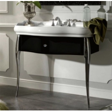 База под раковину 100 черная с хром. ножками RETRO KERASAN 7363к3