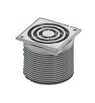 Декоративная решетка 100 мм с фиксаторами с монтажным элементом TECE 366 00 09