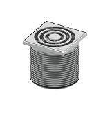 Декоративная решетка 100 мм с монтажным элементом TECE 366 00 01