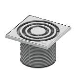 Декоративная решетка 150 мм с монтажным элементом TECE 366 00 03