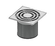 Декоративная решетка 150 мм с монтажным элементом TECE 366 00 04