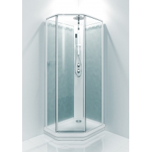 Душевая кабина SVEDBERGS Fasett 70x90 R правая, профиль белый, стекло шиншила