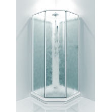 Душевая кабина SVEDBERGS Fasett 80x90 R правая, профиль белый, стекло шиншила