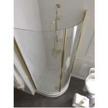 Душевой уголок 90х90 DX/SX полукруг, стекло матовое, бронза RETRO Kerasan 9151S3