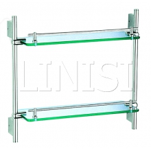 Двойная стеклянная полочка Linisi 83052