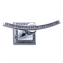 Двойной крючок с кристаллами Swarovski Rotpunkt RP-3506-75-005-2 Chrome