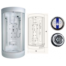 Гидромассажная душевая кабина Sanplast KNO4/CO-S-100-HE