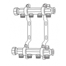 Коллектор из нержавеющей стали для систем отопления в сборе 460мм Tece 340109