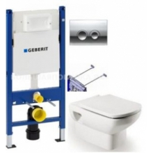 Комплект инсталляци с унитазом Geberit Plattenbau + Roca Dama Senso 01246