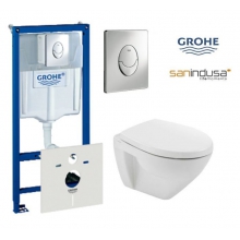 Комплект инсталляция GROHE Rapid sl 38750001 c унитазом Sanindusa CETUS, сиденье Lux