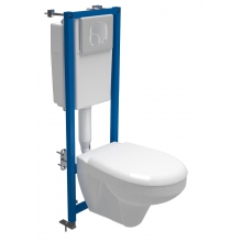 Комплект унитаз подвесной с инсталляцией керсанит АКВА