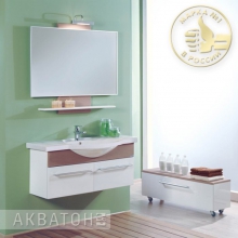 Мебель для ванной Акватон Логика 110 белый глянец/лен 1035-1.D6K