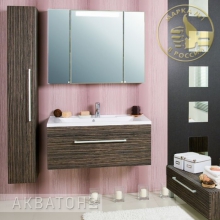 Мебель для ванной Акватон Мадрид 120 зебрано темный