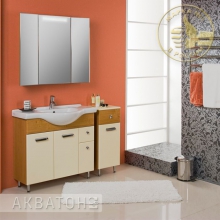 Мебель для ванной Акватон Велла 95 ваниль матовая / рыжая ольха