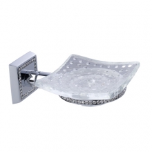 Мыльница с настенным держателем с кристаллами Swarovski Rotpunkt RP-3509-75-005 Chrome