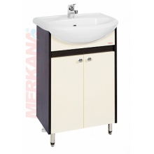 Тумба "Оливия" под ум-ник "Уют"(55 см), двухдверная, на ножках; венге; ваниль