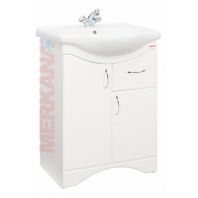 Тумба под ум-ник "Элегия"(60 см), с 1-ним верхним ящиком, без ножек, белая