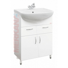 Тумба под ум-ник "Уют"(60 см), с 2-мя ящиками, на ножках; белая