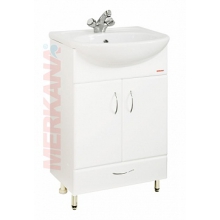 Тумба под ум-ник "Уют"(55 см), с 1-м нижним ящиком, на ножках, белая