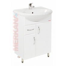 Тумба под ум-ник "Уют"(55 см), с 1-ним верхним ящиком, на ножках; белая