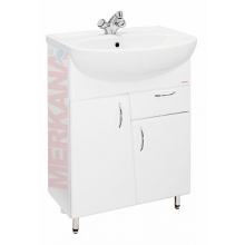 Тумба под ум-ник "Уют"(60 см), с 1-ним ящиком, на ножках, белая