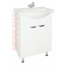 Тумба "Таис" под ум-ник "Элегия"(60 см), на ножках, белый каннелюр