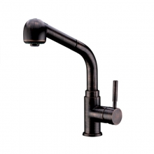 Смеситель А8247 для кухни с выдвижной лейкой, "темная бронза"