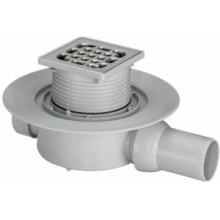 Viega трап сухой затвор, горизонт, реш.100х100 нерж. 583248 стальная рамка