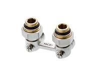 Запорно-присоединительный узел для нижнего подключения  радиаторов, угловой Tece 874 04 38(8740438)
