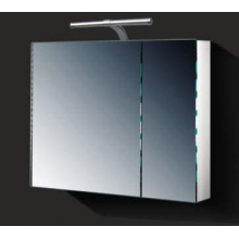 Зеркальный шкаф для ванной с верхней светодиодной подсветкой (светильник) Rotpunkt 16014C