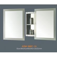 Зеркальный шкаф со сдижной дверцей Rotpunkt ASM-366C-1A