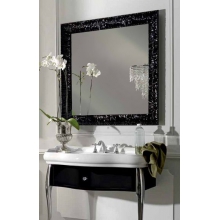 Зеркало 100*100, черное RETRO KERASAN 736401